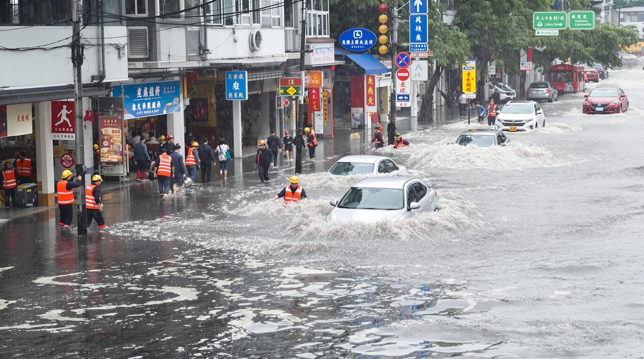 某地暴雨引发城市内涝，救援力量全力抢险